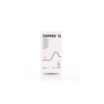 JJ Topper 12 Sterile Swabs 7.5 x 7.5 100 Pack